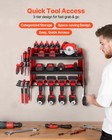Vevor Power Tool Organizer Wall Mount 3-layer Drill Storage Rack 4 Drill Holders