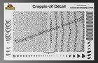Crappie V2 Fine Detail Mesh Fishing Lure Airbrush Stencil - Mylar Reusable