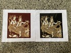 4x Silk Screen Picture Wall Art Painting Poster Print Kinnaree Vtg Thai Dancer 