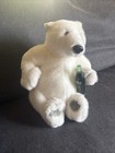 1999 Coca Cola White Polar Teddy Bear Drinking Coke Stuffed Toy Plush Vintage