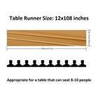 12 Pcs Gold 12 X 108 Inch Satin Silk Table Runner Wedding Party Banquet Decor
