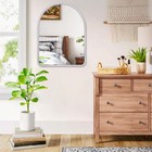 Large Arched Mirrors For Wall Wooden Framed Vintage Rustic Farmhouse Vanity M   