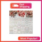 30 Sheets Christmas Nail Art Stickers Christmas Nail Decals 3d Self Adhesive San