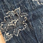 H057 Indigo Dye Hana Karakusa Katazome Fabric 180cm Cotton Vintage Classic