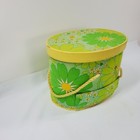 Vintage 1960s Flower Power Daisy Sewing Box Mcm Green -contents Included      