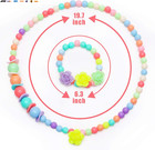 Little Girls Necklace Bracelet  3 Sets Lovely Colorful Beads Toddler Necklaces F