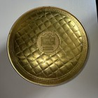 Vintage Gold Metal Tin Embossed Country Inn Fruit Cake Guildcraft Empty 10  X3 5