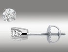 0 44 Ct Lab Grown Diamond Stud Earing For Women 925 Silver 14k White Gold Plated