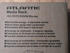 Atlantic Multimedia Storage Rack Black 153 Cd 72 Dvd New 8 Adjustable Shelves