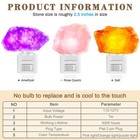 3 Pack Himalayan Salt Lamp Night Light Crystal Night Light Lamp Plug In Rotat   