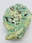 Antique Majolica Morning Glory Flowers Tray C 1800   s