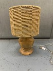 Pottery Barn Kids Wooden Lamp With Rattan Shade