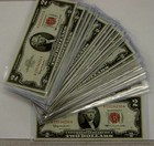     Two Dollar Red Seal  2 Bill Unc Cu     1 Consecutive Uncirculated Note   