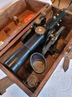 Vintage Fennel And Kassel Surveyors Transit Antique Man Cave With Wooden Tripod