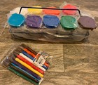 Lakeshore Learning 22 Pcs No Spill Paint Set Complete- Cups  Brushes And Carrier