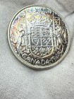  1945  Canada Fifty 50 Cent George Vi Silver Half Dollar Coin L244