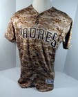 2017 San Diego Padres Griffin Benedict  81 Game Used Signed Brown Camo Jersey 76
