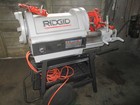 Ridgid 1224 Pipe Threader W  2 Die Heads On Wheeled Cart