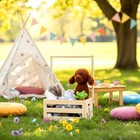 Wooden Baby Shower Basket  Baby Shower Crate Closet Natural Wood Babies Gifts   