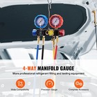 Uimoso Ac Manifold Gauge Set 4-way R134a R12 R22 R410a Refrigeration Charging