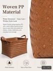 Wicker Storage Baskets 4 Pack Woven Shelf Bins Brown  r025
