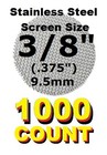 1000 Count 3 8    0375  stainless Steel Pipe Screens Best Quality - Made In Usa 