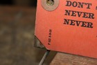 Antique 1918 Indian Refining Company Gasoline Paper Tag Double Sided