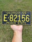 Vintage Georgia Ga 1955 Peach State License Plate Tag Collectible Advertising