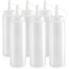 Squeeze Bottles  Plastic  8 Oz  Clear  Pack Of 6