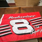 Dale Earnhardt Jr Budweiser  8 Nascar Signed Autograph Flag Not Authenticated
