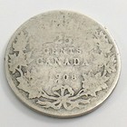 1908 Canada Twenty Five 25 Cent Quarter Canadian Circulated Edward Vii Coin J741