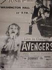 Rare Original 1979 The Avengers - At Washington Hall  In Seattle  Wa Punk Poster