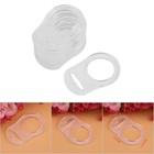 10pcs Multi Silicone Clear Baby Dummy Pacifier Holder Clip Adapter For Rings