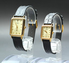  mint W box  Vintage Seiko Spirit 5e21-5b50 1f21-5b30 Gold Qz Pair Watch Japan