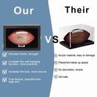 Football Display Case Wall Mount Lockable Clear View Full Size Anti Fade Uv P   