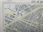 1883 Brussels Original Antique Colour City Plan By Letts