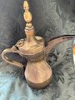 Antique Middle Eastern Brass Dallah Coffee Pot Turkish - Arabic