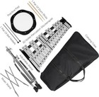 12 Pc-glockenspiel Xylophone Bell Kit W  Mallets-stand-pad-drumsticks-carry Case