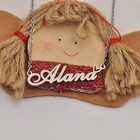 Mercedes Custom Personalized Name Necklace Pendant Necklace With Heart Customize