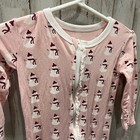 New Kickee Pants Print Muffin Ruffle Footie 2 Way Zipper Baby Rose Tiny Snowman