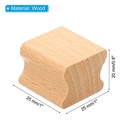 25x25mm Blank Wood Rubber Stamp Mounts 12pcs Wooden Rubber Stamp Handle Style 2