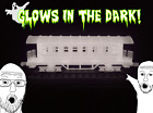 1 N Scale Glow In The Dark Halloween Special Ghost Train Passenger Coach Car 