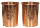 Pure Copper Handmade Water Drinking Glass Tumbler For Health Benefits Set Of 6