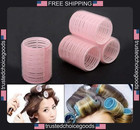 Pink Self Grip Hair Rollers 6-pack Salon Quality Curlers For Waves And Curls