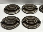Vtg Lot  10  Nos Kbc Dark Brown Hepplewhite Style Oval Drop Bail Pulls 