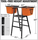 Mr Portable Volleyball Coaching Tower W  Ball Bag     Adjustable 30   -60        New