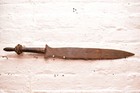 Antique Congo Old Spear Point African Knife Sword Weapon Ngulu Ngombe 23 5 