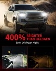 Lasfit H11 Led Headlight Bulb White Low Beam Conversion Kit 6000lm Super Bright