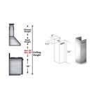 Zline Chimney Extension For Wall Range Hood Upto 10 Ft Ceiling For Kb  Kl2  Kl3