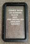 Rv Entry Entrance Door Window - Black - Obscure Glass - Camper Travel Trailer